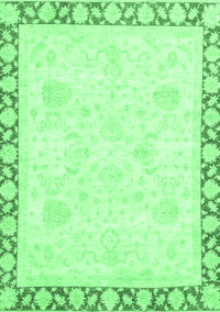 Abstract Emerald Green Modern Rug, abs3487emgrn