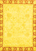 Machine Washable Abstract Yellow Modern Rug, wshabs3487yw