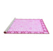 Sideview of Machine Washable Abstract Purple Modern Area Rugs, wshabs3487pur