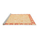 Sideview of Machine Washable Abstract Orange Modern Area Rugs, wshabs3487org