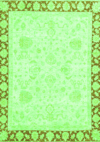 Abstract Green Modern Rug, abs3487grn