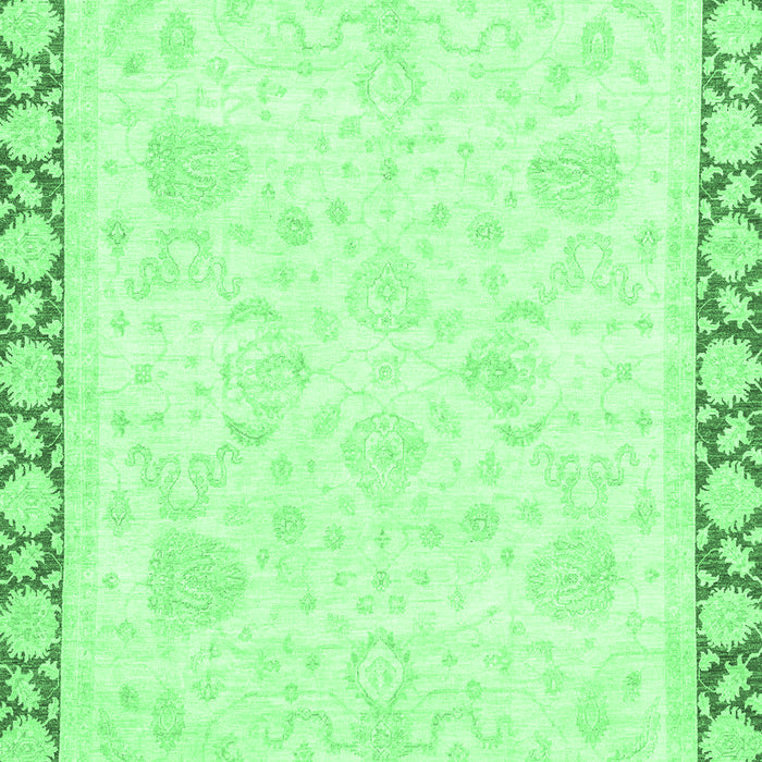 Machine Washable Abstract Emerald Green Modern Area Rugs, wshabs3487emgrn