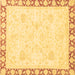 Square Abstract Brown Modern Rug, abs3487brn