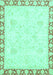 Machine Washable Abstract Turquoise Modern Area Rugs, wshabs3487turq