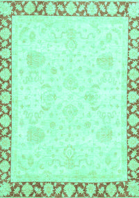 Abstract Turquoise Modern Rug, abs3487turq