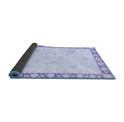 Sideview of Abstract Blue Modern Rug, abs3487blu