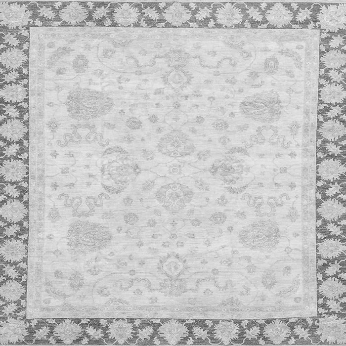 Square Abstract Gray Modern Rug, abs3487gry