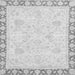 Square Abstract Gray Modern Rug, abs3487gry