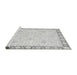 Sideview of Machine Washable Abstract Gray Modern Rug, wshabs3487gry