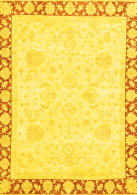 Abstract Yellow Modern Rug, abs3487yw