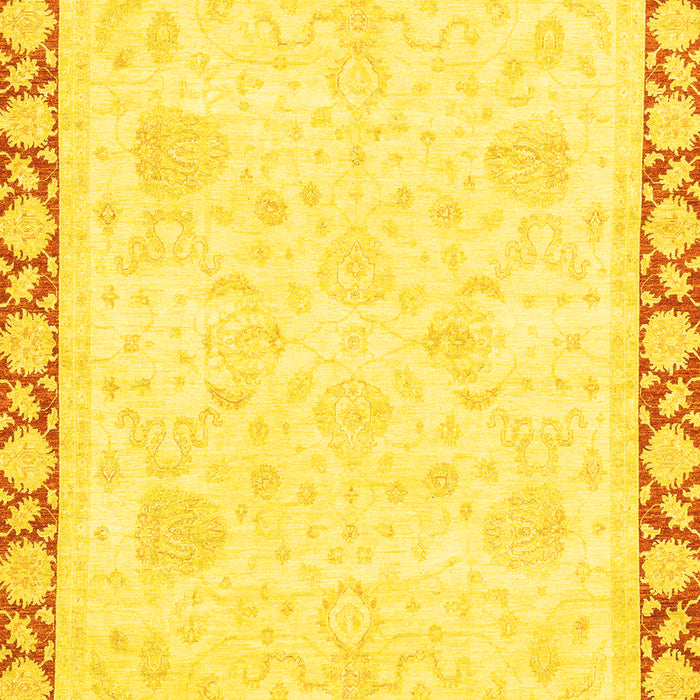Abstract Yellow Modern Rug, abs3487yw