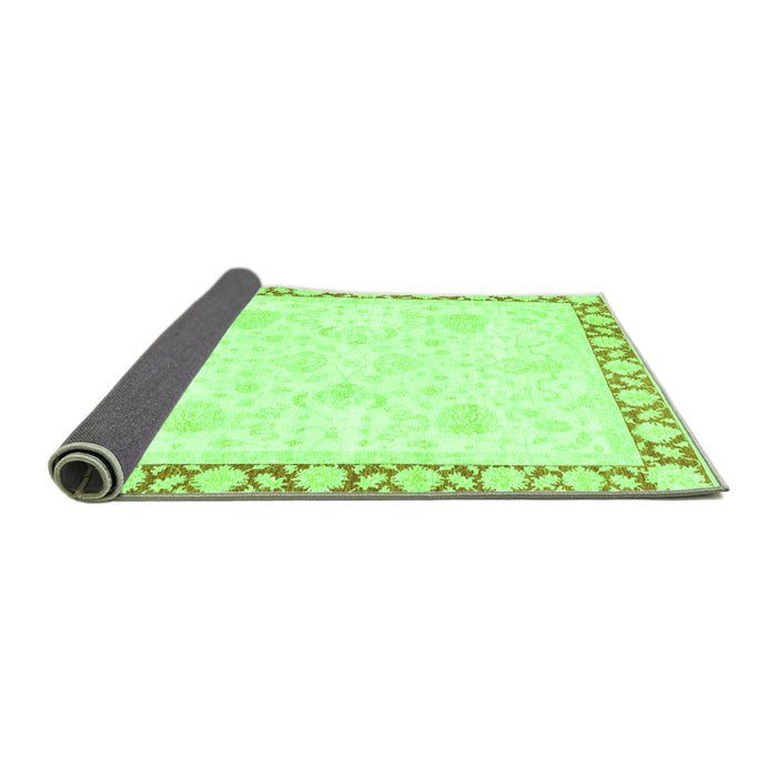 Sideview of Abstract Green Modern Rug, abs3487grn