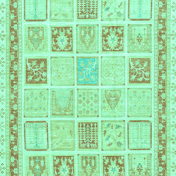 Machine Washable Abstract Turquoise Modern Area Rugs, wshabs3488turq