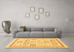 Machine Washable Abstract Brown Modern Rug in a Living Room,, wshabs3488brn