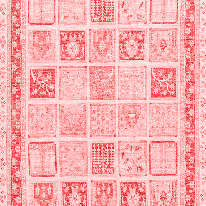 Machine Washable Abstract Red Modern Rug, wshabs3488red