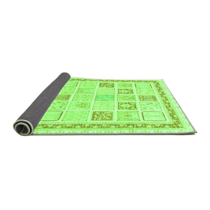 Sideview of Abstract Green Modern Rug, abs3488grn