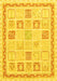 Machine Washable Abstract Yellow Modern Rug, wshabs3488yw