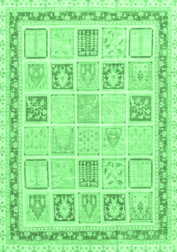 Abstract Emerald Green Modern Rug, abs3488emgrn