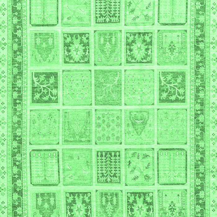 Abstract Emerald Green Modern Rug, abs3488emgrn