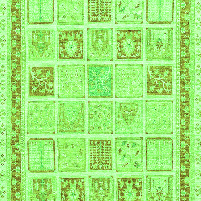 Machine Washable Abstract Green Modern Area Rugs, wshabs3488grn