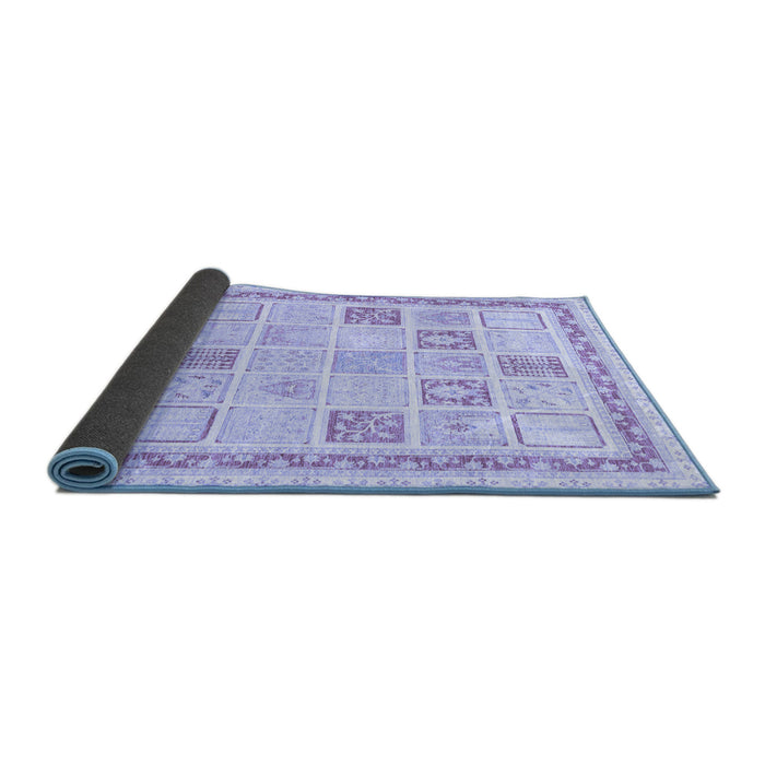 Sideview of Abstract Blue Modern Rug, abs3488blu