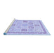 Sideview of Machine Washable Abstract Blue Modern Rug, wshabs3488blu