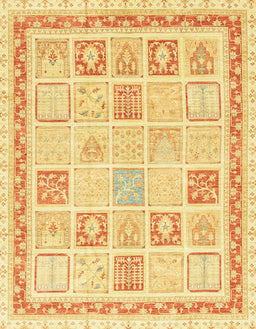 Abstract Mustard Yellow Modern Rug, abs3488