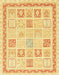 Abstract Mustard Yellow Modern Rug, abs3488