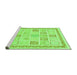 Sideview of Machine Washable Abstract Green Modern Area Rugs, wshabs3488grn