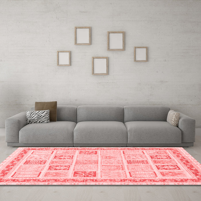 Modern Red Washable Rugs