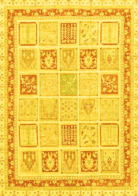 Abstract Yellow Modern Rug, abs3488yw