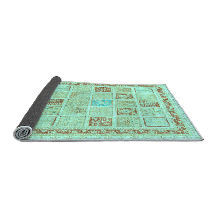 Sideview of Abstract Light Blue Modern Rug, abs3488lblu