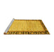 Sideview of Machine Washable Abstract Yellow Modern Rug, wshabs3489yw