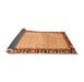 Sideview of Abstract Orange Modern Rug, abs3489org