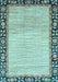 Abstract Light Blue Modern Rug, abs3489lblu