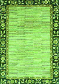 Abstract Green Modern Rug, abs3489grn