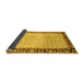 Sideview of Abstract Yellow Modern Rug, abs3489yw