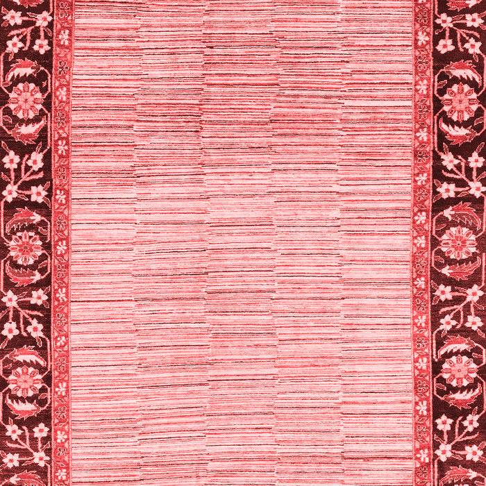 Machine Washable Abstract Red Modern Rug, wshabs3489red