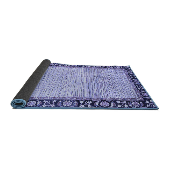 Sideview of Abstract Blue Modern Rug, abs3489blu