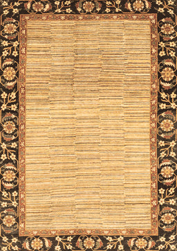 Abstract Brown Modern Rug, abs3489brn