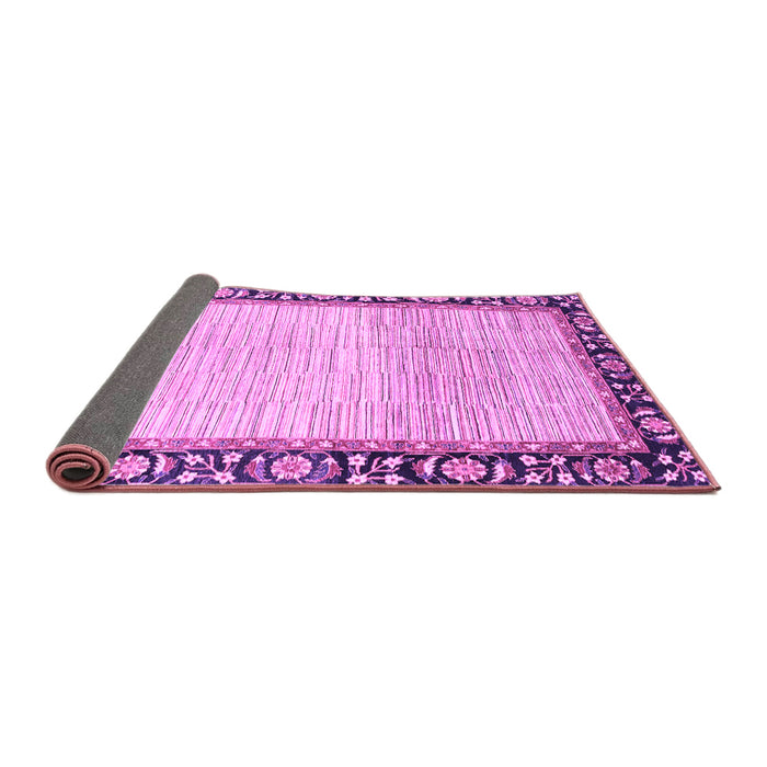 Sideview of Abstract Purple Modern Rug, abs3489pur