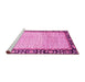 Sideview of Machine Washable Abstract Pink Modern Rug, wshabs3489pnk