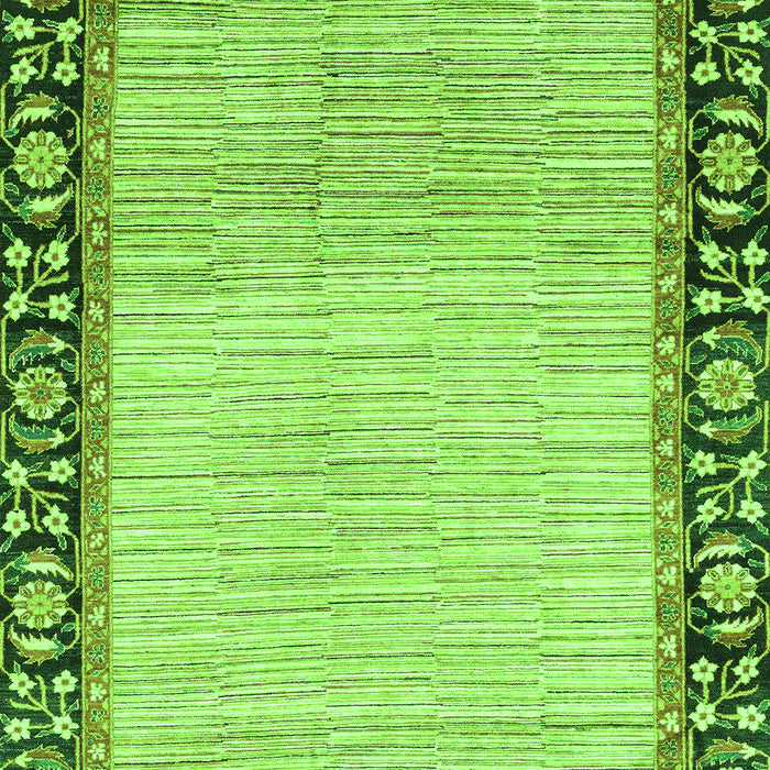 Machine Washable Abstract Green Modern Area Rugs, wshabs3489grn