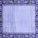 Square Abstract Blue Modern Rug, abs3489blu