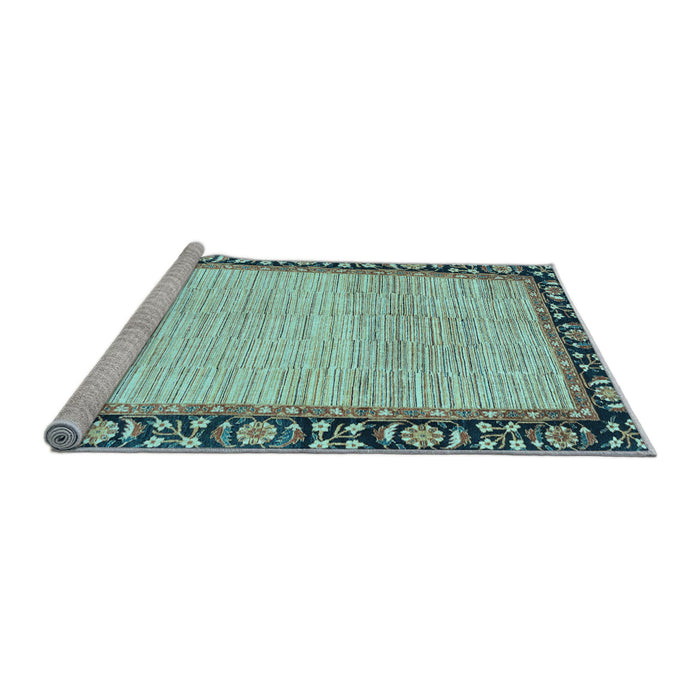 Sideview of Machine Washable Abstract Light Blue Modern Rug, wshabs3489lblu