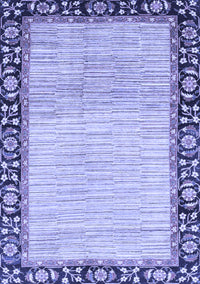 Abstract Blue Modern Rug, abs3489blu