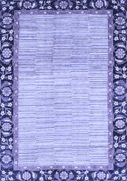 Abstract Blue Modern Rug, abs3489blu
