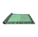 Sideview of Abstract Turquoise Modern Rug, abs3489turq