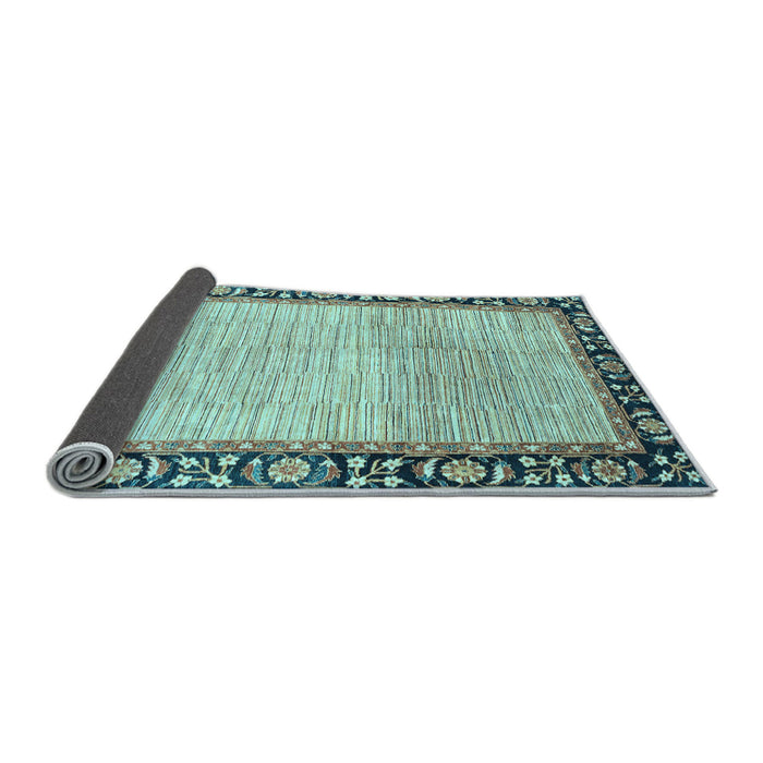 Sideview of Abstract Light Blue Modern Rug, abs3489lblu