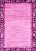 Machine Washable Abstract Pink Modern Rug, wshabs3489pnk